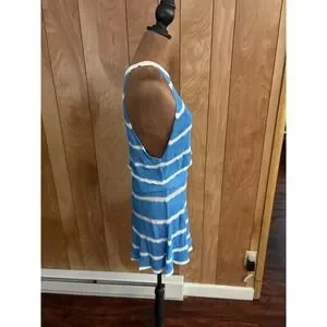 Cupshe | Skirts | Cupshe Blue White Stripe Crochet Halter Top And Mini ...